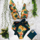 Multicolor Floral Ruffled Bikini Set Women