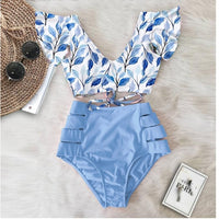 Multicolor Floral Ruffled Bikini Set Women