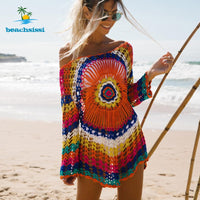 Rainbow Lace Cover Up Kimono 2021 Beach Tunic Robe
