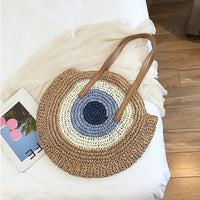 Straw Woven Round Woman's Shoulder Bag