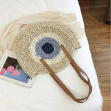 Straw Woven Round Woman's Shoulder Bag