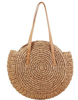 Straw Woven Round Woman's Shoulder Bag