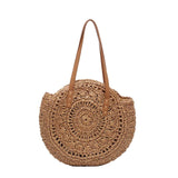 Straw Woven Round Woman's Shoulder Bag