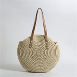 Straw Woven Round Woman's Shoulder Bag