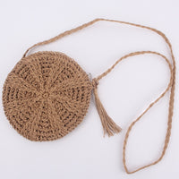 Straw Woven Round Woman's Shoulder Bag