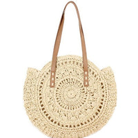 Straw Woven Round Woman's Shoulder Bag