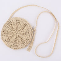 Straw Woven Round Woman's Shoulder Bag