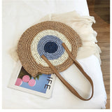 Straw Woven Round Woman's Shoulder Bag